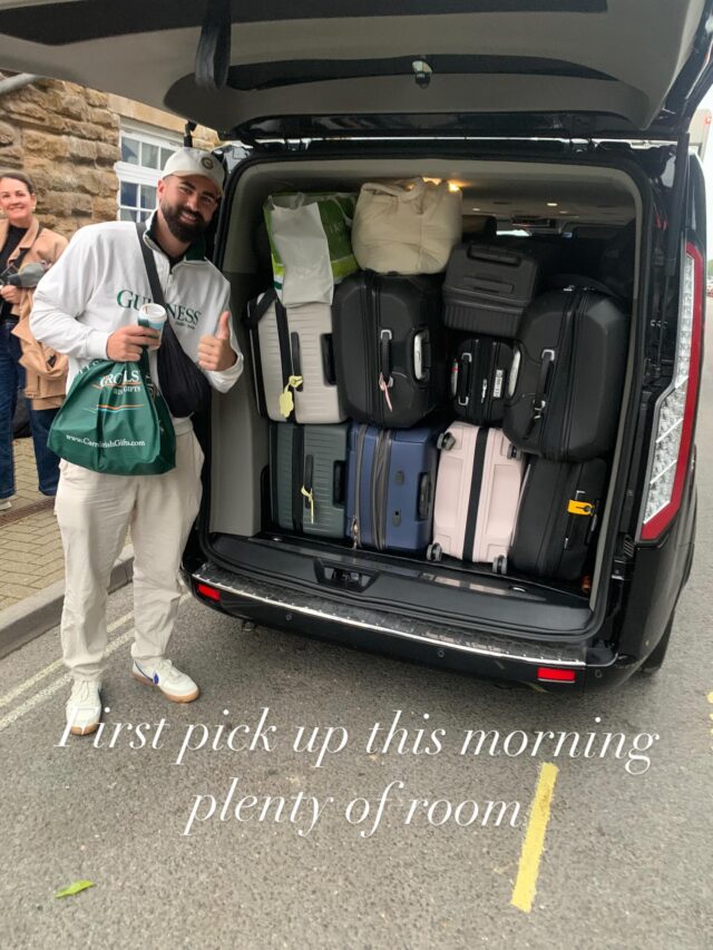 First pick up this morning plenty of room